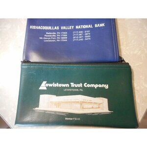 Vintage Zipper Deposit Bags Bank Pouches Lewistown